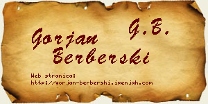 Gorjan Berberski vizit kartica